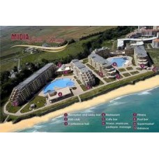 Хотелски комплекс Мидия Гранд Резорт- намира се  в гр. Ахелой, на първа линия на самия бряг на морето.